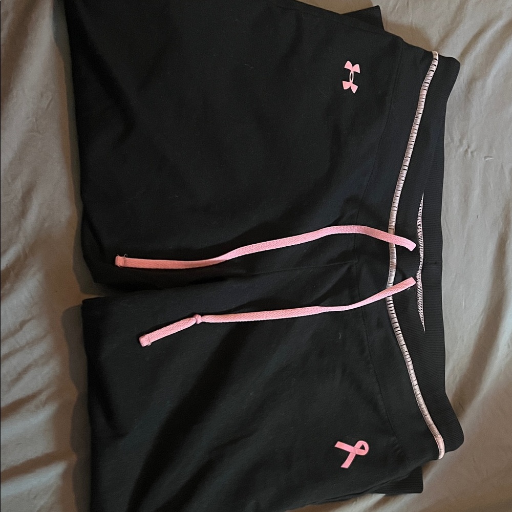 Under Armour Black Joggers with Pink Details